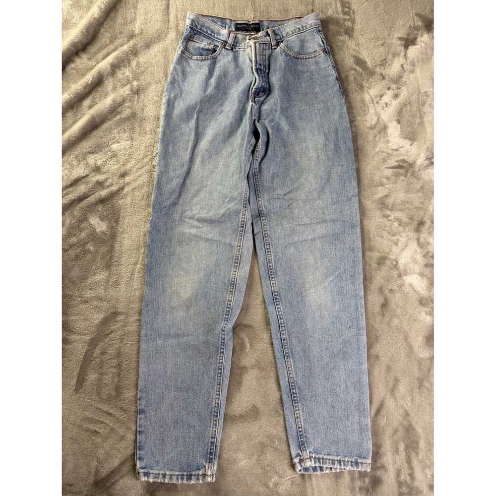 Vintage 90s Abercrombie & Fitch Jeans 26x29 Womens 6 Light Wash High 1990 Taper